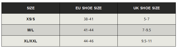 HUUB WETSUIT SOCKS 24 0 Size Chart